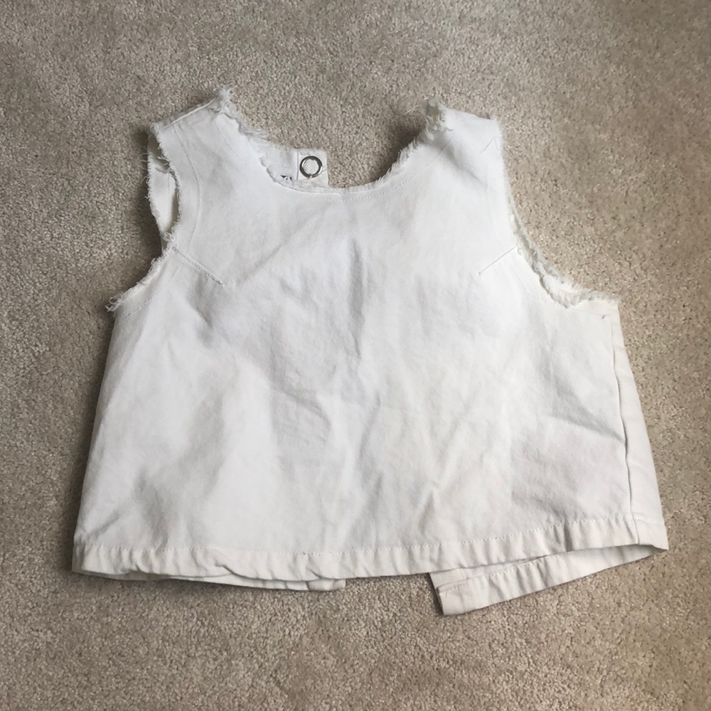 white button up top